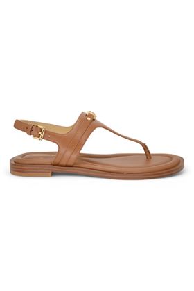 Infradito donna in pelle colore cuoio, MICHAEL KORS | 40S5MAFS4L-CUOIO